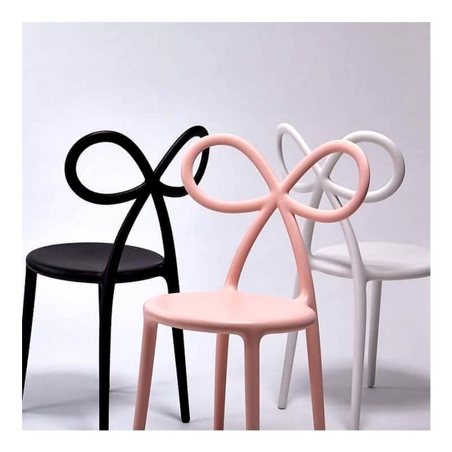 Pink Baby Ribbon Chair by Nika Zupanc, Made in Italy In New Condition In Beverly Hills, CA