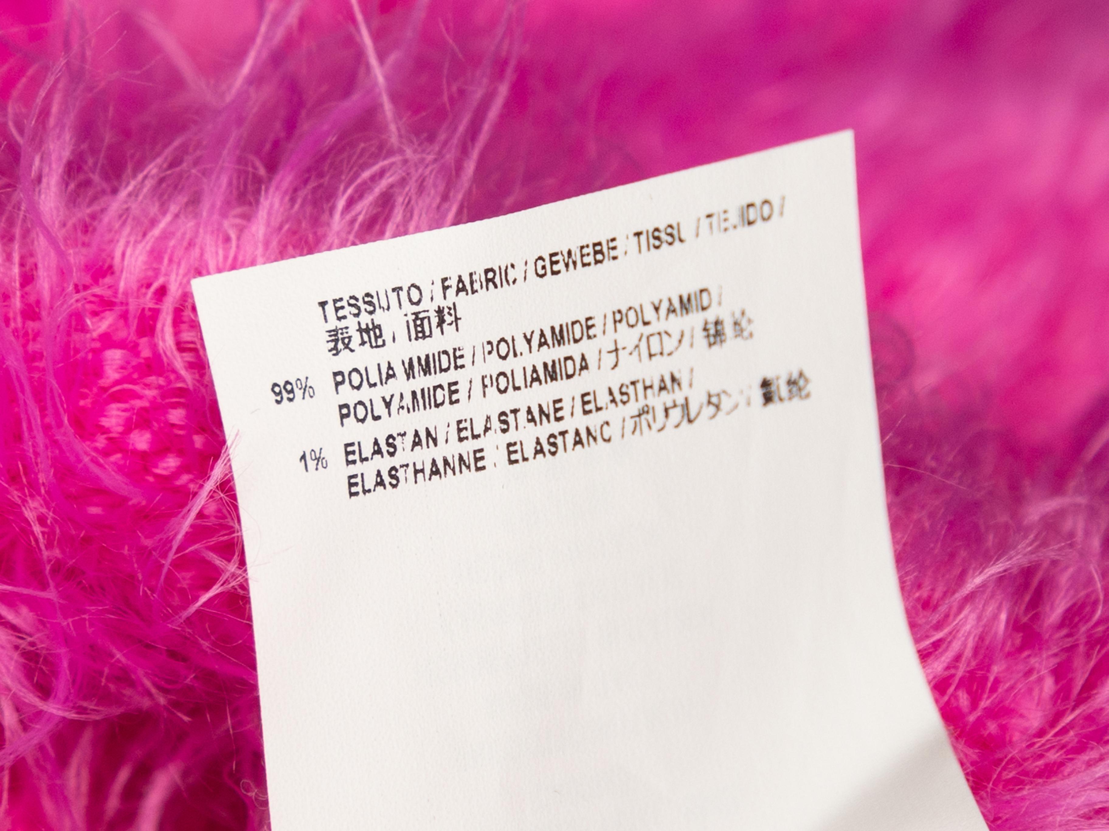 Pink Balenciaga Fuzzy Crew Neck Sweater In Excellent Condition In New York, NY