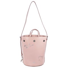 Pink Bally Leather Bucket Bag