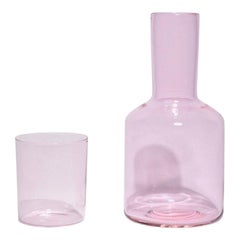 Pink Bedside Carafe Set