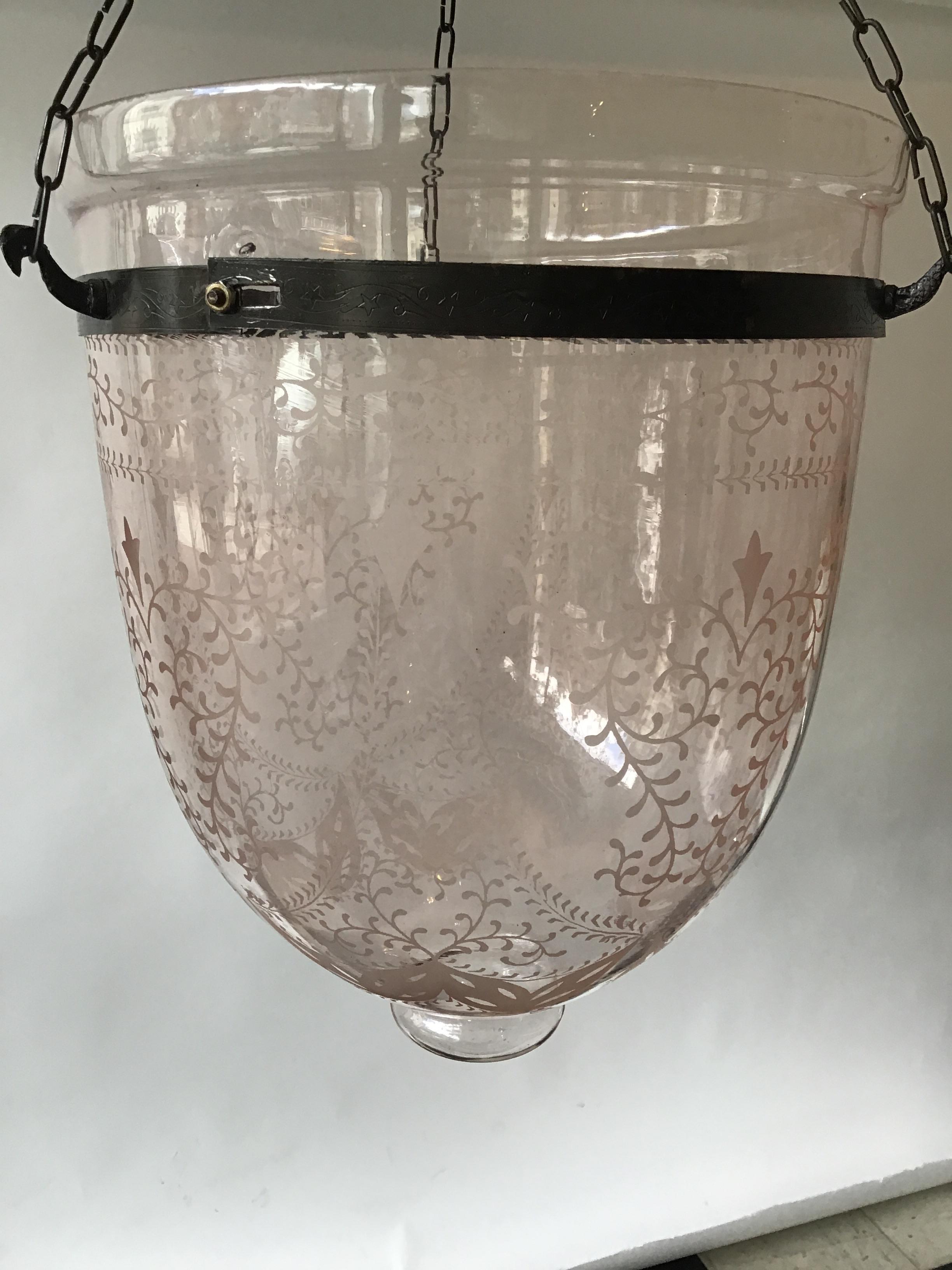 Contemporary Pink Bell Jar Lantern