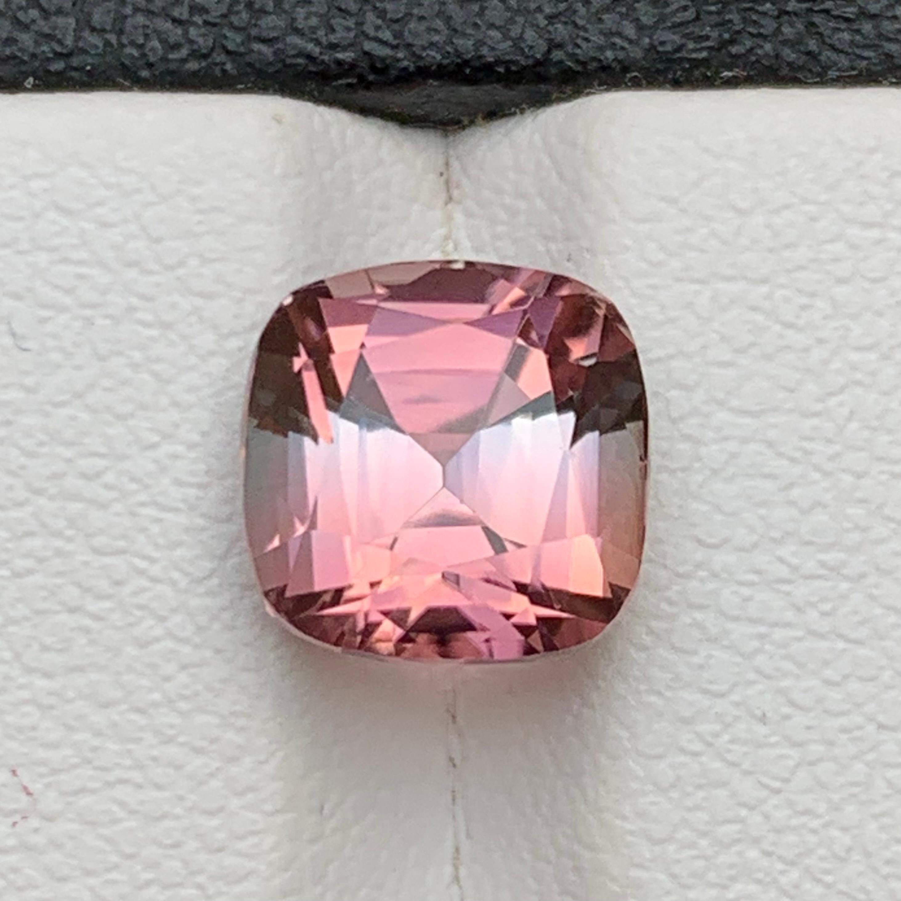 Rare Pink Bicolor Natural Tourmaline Loose Gemstone for Ring, Necklace Pendant or any other Jewelry Setting-Cushion Cut from Kunar, Afghanistan!!

💎 GEMSTONE TYPE: Tourmaline 
⚖️ WEIGHT:  4.15 Carat
🪚 SHAPE & CUT: Cushion Cut
📏 SIZE (MM): 8.67 x
