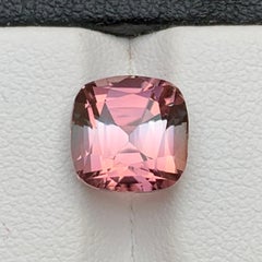 Anello di tormalina naturale rosa bicolore sfuso 4,15 carati taglio cuscino - Gioielli