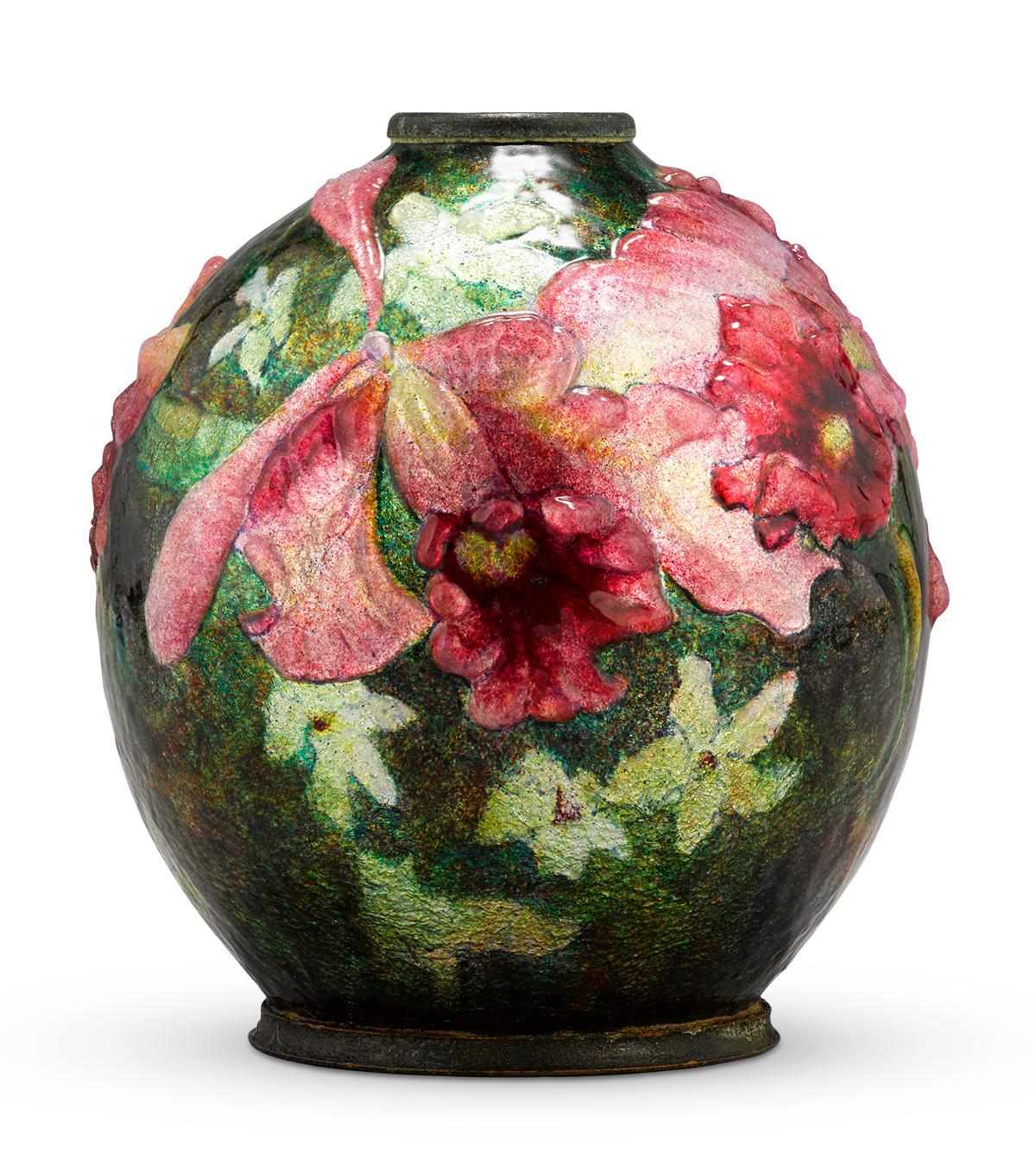 Français Vase Pink Bloom de Camille Fauré