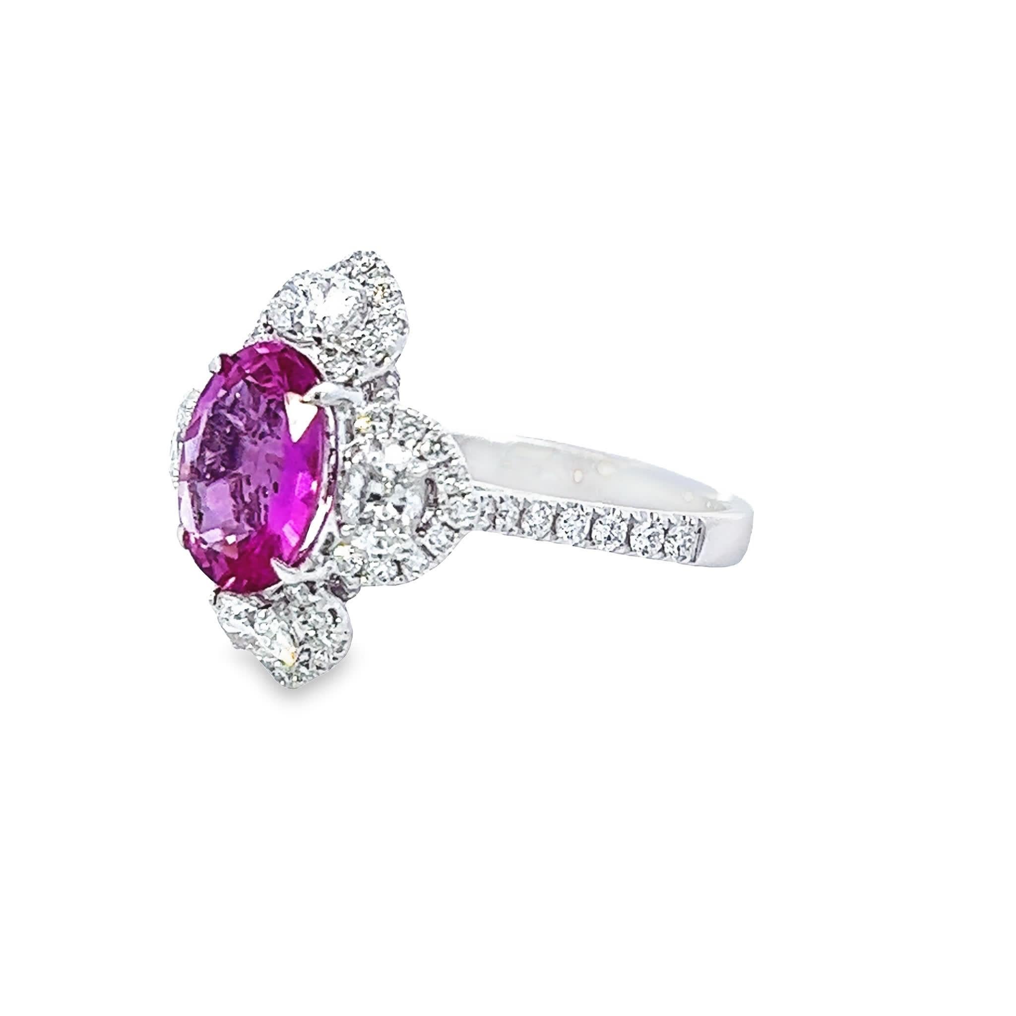 Women's Pink blossom diamond ring For Sale