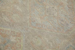 Handgewebter türkischer Oushak-Teppich aus Wolle in Rosa & Blau mit geometrischem Design 2'11" X 7'5"