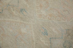 Pink & Blue Medallion Design Handwoven Wool Turkish Oushak Rug 2'11" x 7'8"