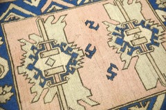 Pink & Blue Vintage Turkish Rug 4'3" x 4'5"