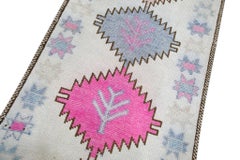 Pink & Blue Vintage Turkish Runner 3'1" x 11'8"