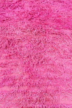 Bohemian Tulu Shag-Läufer in Rosa, Boho Chic, Angora