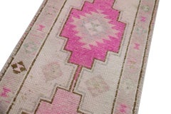 Pink & Brown Vintage Turkish Runner 2'8" x 10'9"