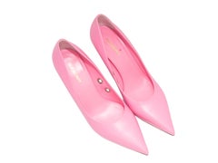 Pink Burberry Pointed-Toe Pumps Size 38.5