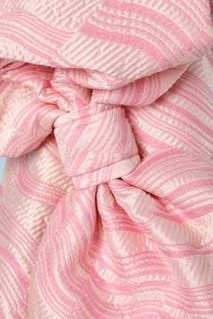 Pink bustier cocktail dress with oversize bow in the front. Boutique Moschino