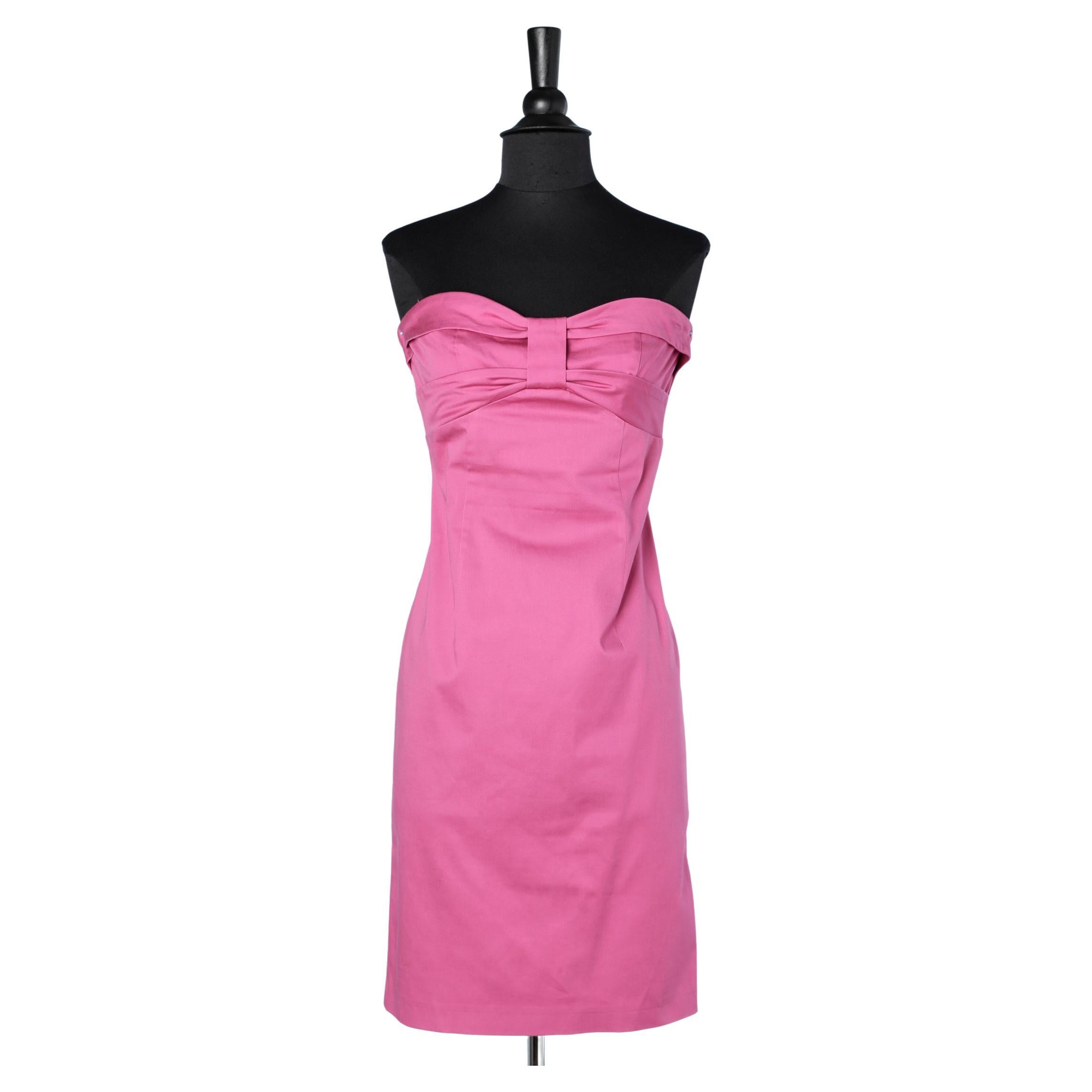 Pink bustier cotton dress Sportstaff  For Sale