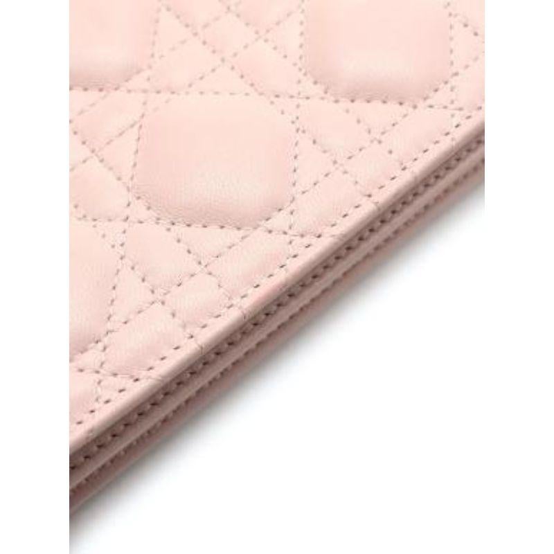 Pink Cannage Leather Lady Dior Clutch For Sale 2