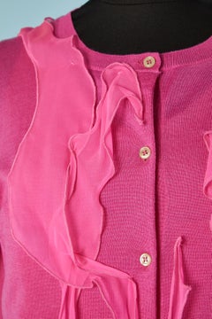 Pink cardigan and dress ensemble Bottega Veneta
