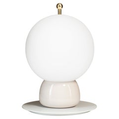 Pink Ceramic and Frosted Glass Globe Lamps, Athena by Ini Archibong, London 2018
