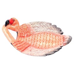 Pink Ceramic Flamingo coin dish, hand made in South Africa