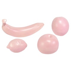 Pink Ceramic Fruit Set