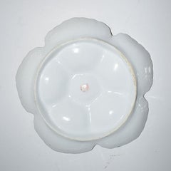 Pink Ceramic Majolica Oyster Serving Plate Limoges France circa 1891-1914