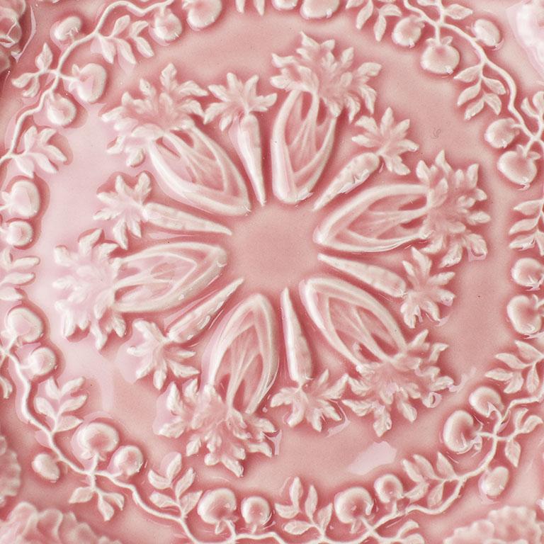 pink bordallo pinheiro cabbage plates
