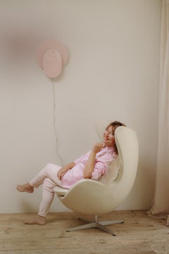 pink ceramic walllight/sconce