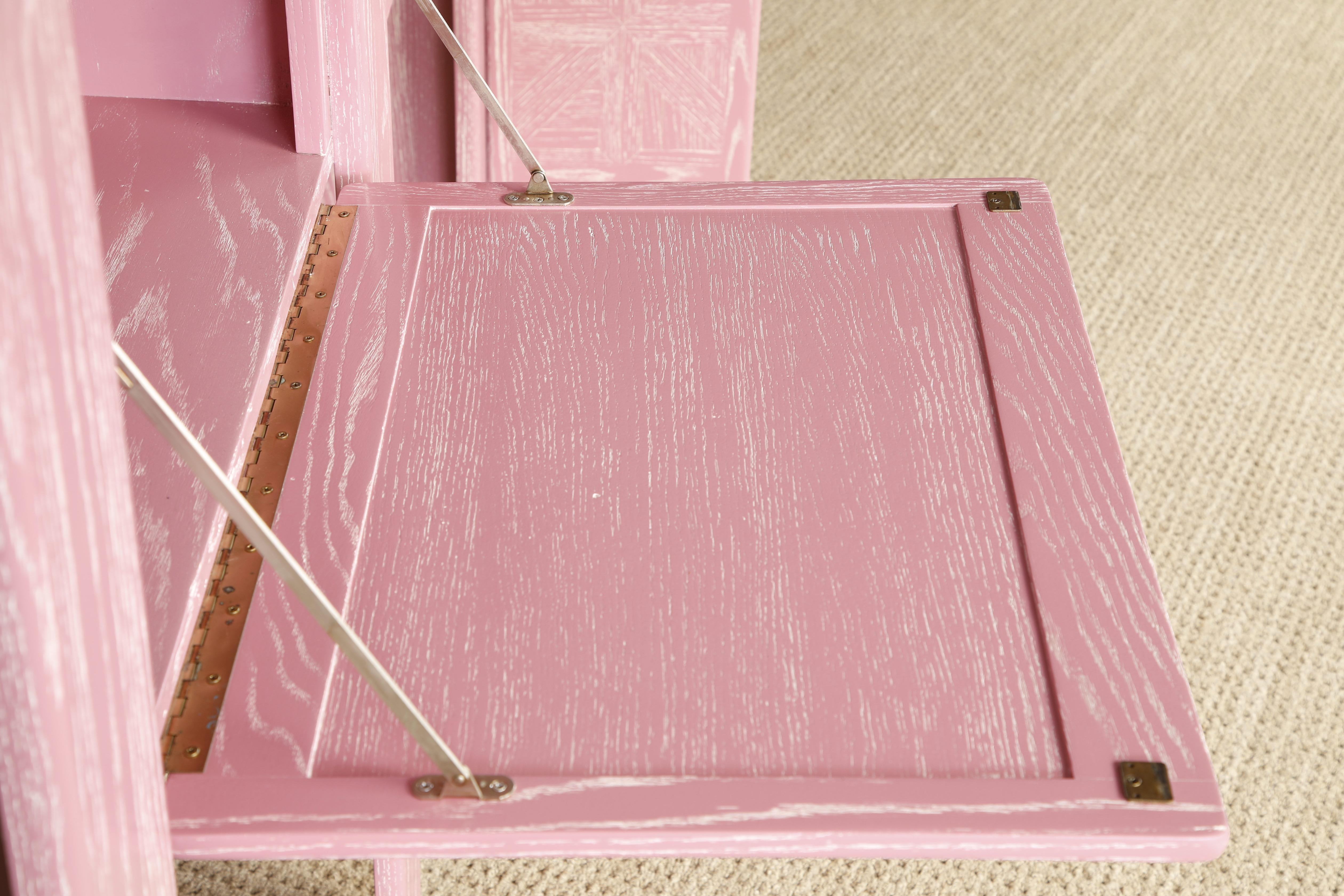 Separador de Estanterías Modular de Roble Cerusado Rosa de Lou Hodges, años 70 en venta 8