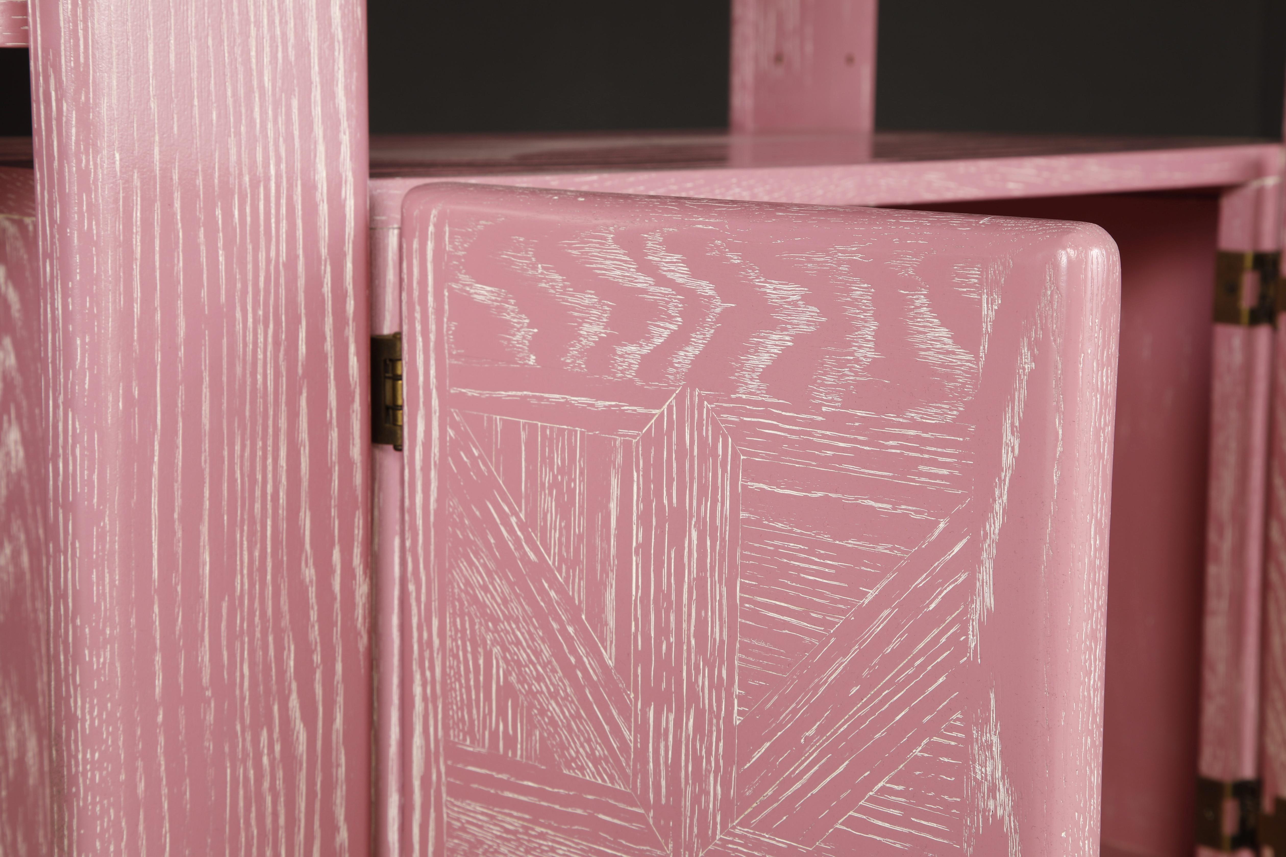 Separador de Estanterías Modular de Roble Cerusado Rosa de Lou Hodges, años 70 en venta 10