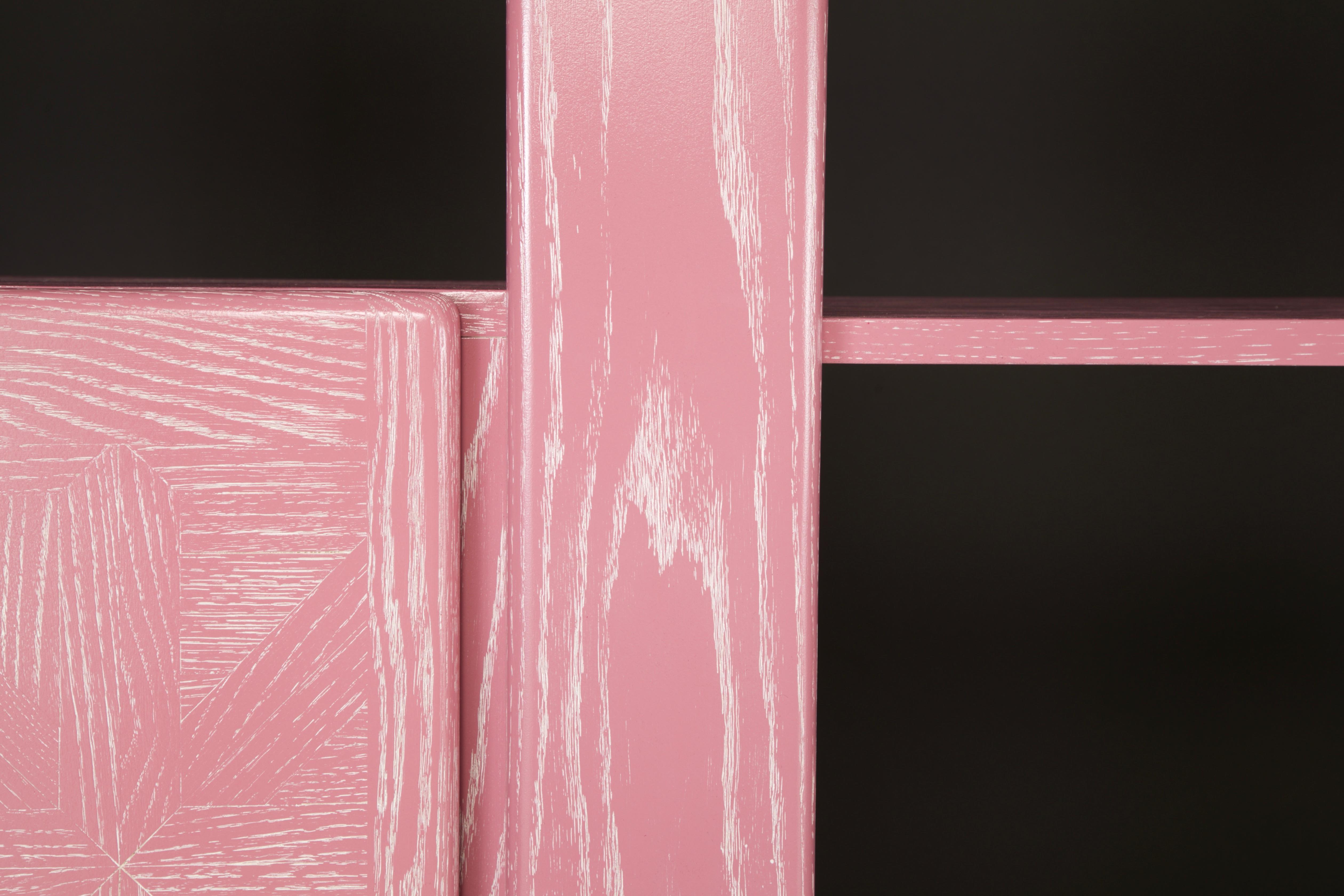 Separador de Estanterías Modular de Roble Cerusado Rosa de Lou Hodges, años 70 en venta 11