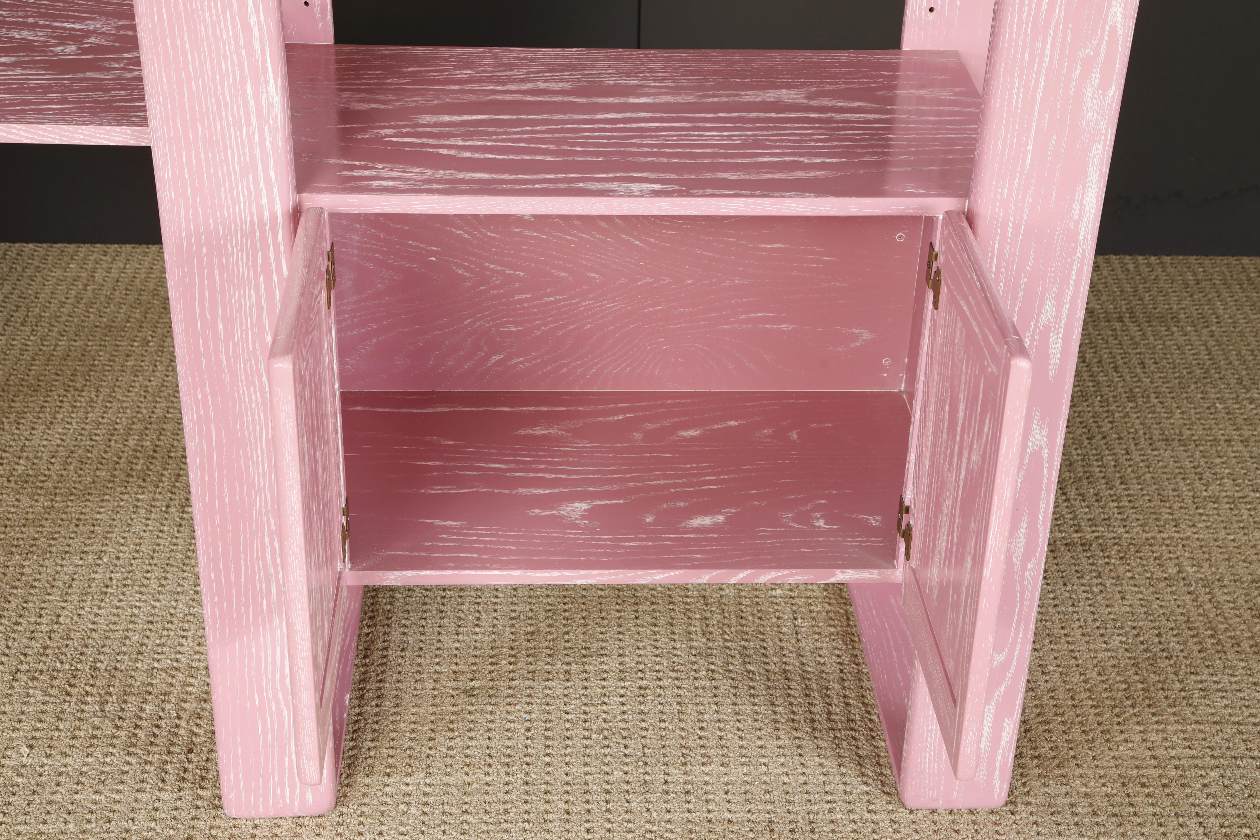 Separador de Estanterías Modular de Roble Cerusado Rosa de Lou Hodges, años 70 en venta 13