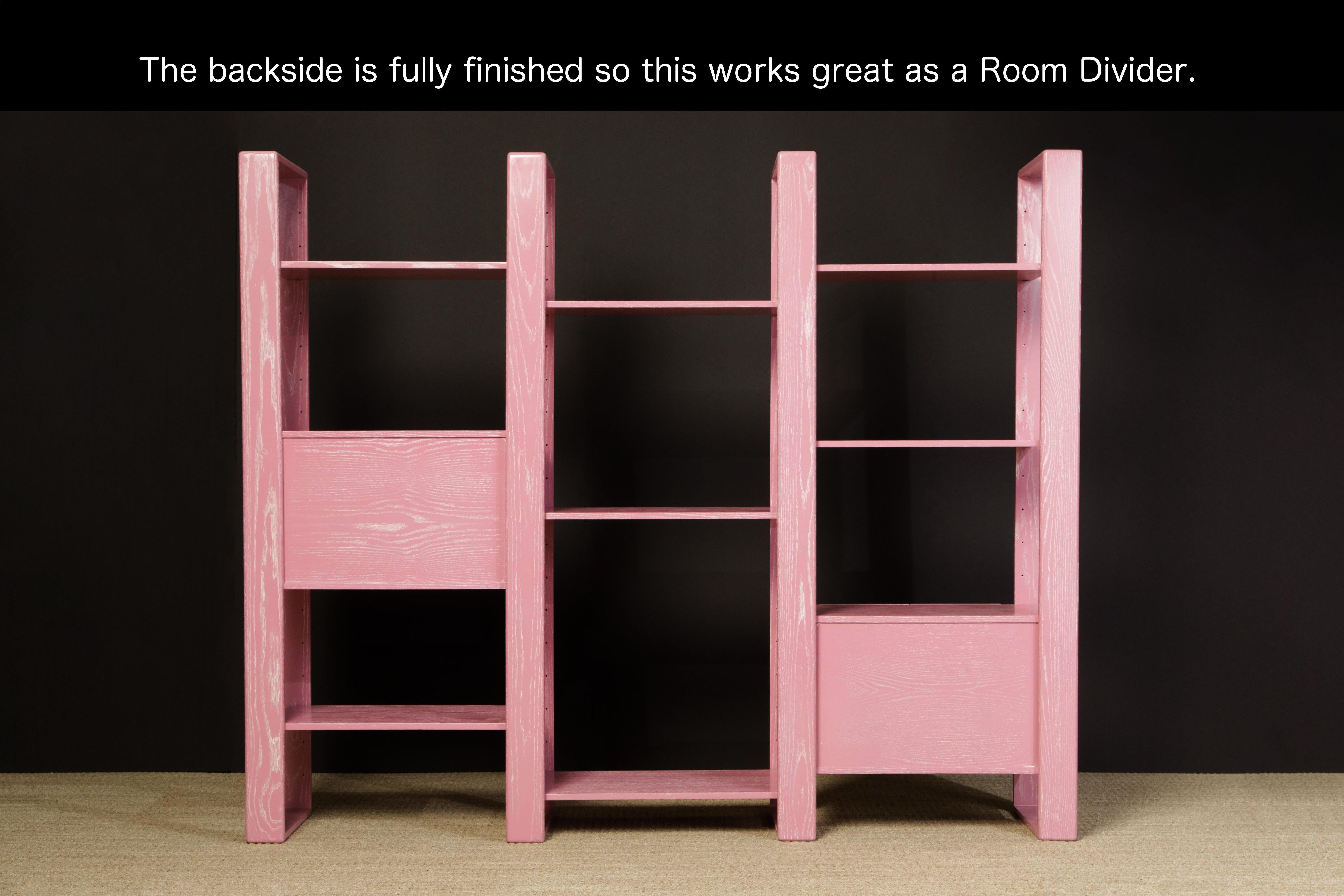 pink cube shelves
