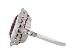 Pink Ceylon Sapphire and Diamond Coronet Cluster Ring, circa 1915