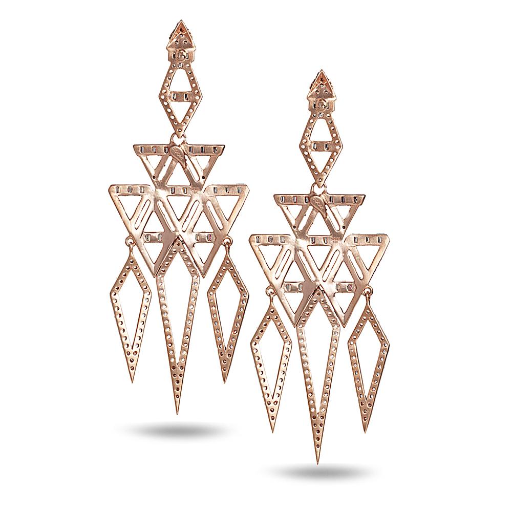 Sagrada Glory Earring Set in 18 karat Rose Gold with 1.67-carat Pearls and 2.70-carat Diamonds. The Sagrada Collection is inspired by the doors of the Passion Facade, one of the three grand facades of the Sagrada Familia in Barcelona, Spain. There