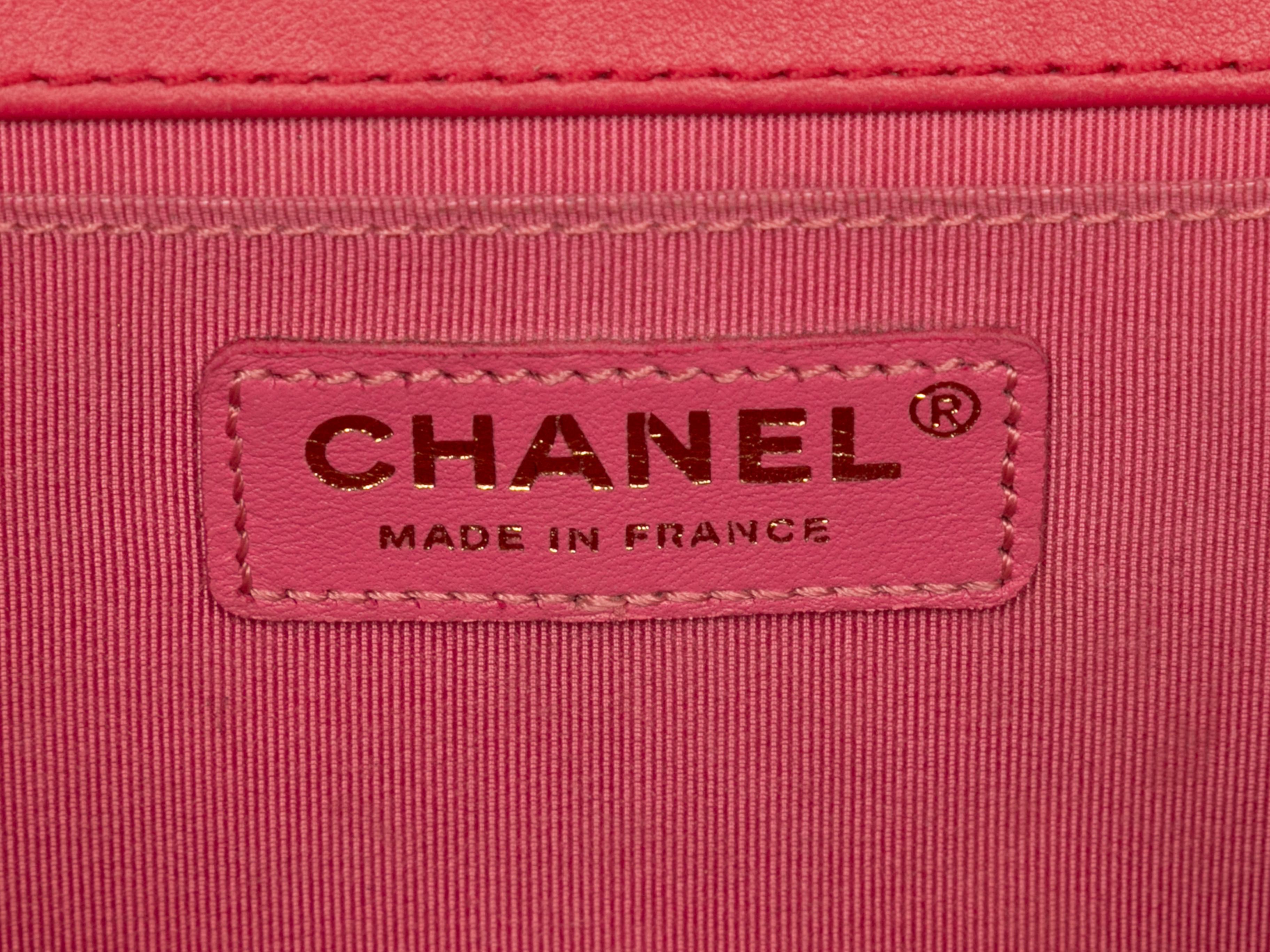 Pink Chanel 2017 Medium Quilted Boy Bag For Sale 2
