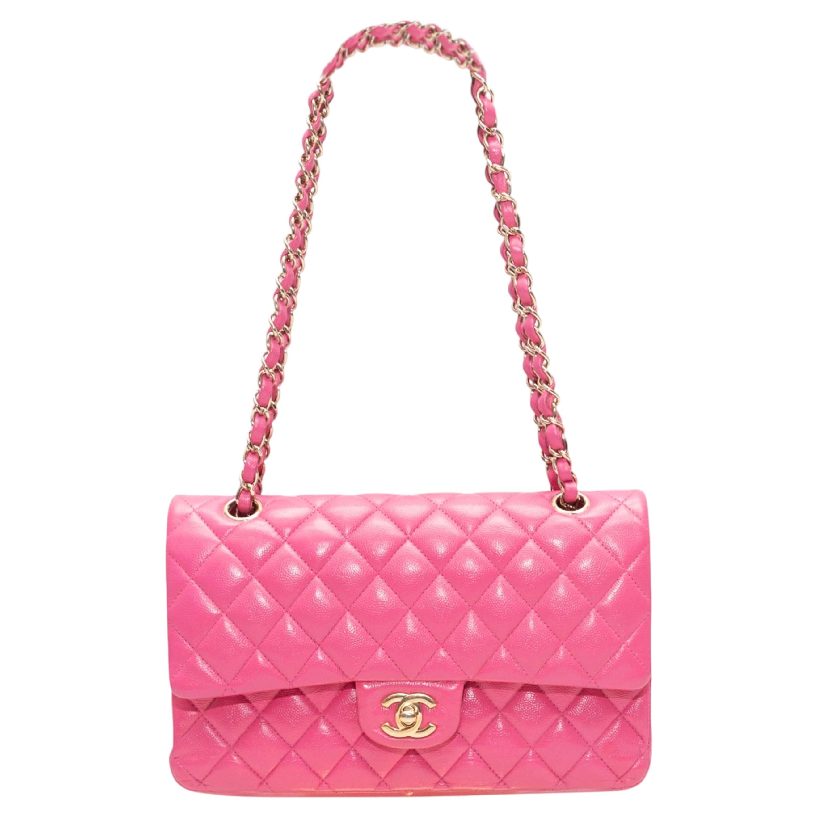 Pink Chanel Classic Double Flap Bag