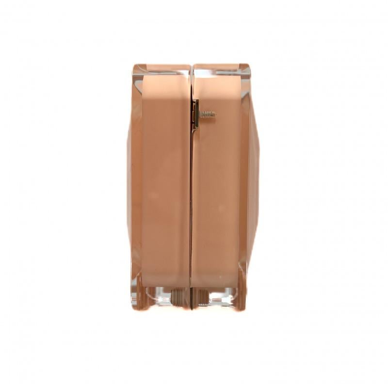 Brown Pink Chanel Minaudière For Sale