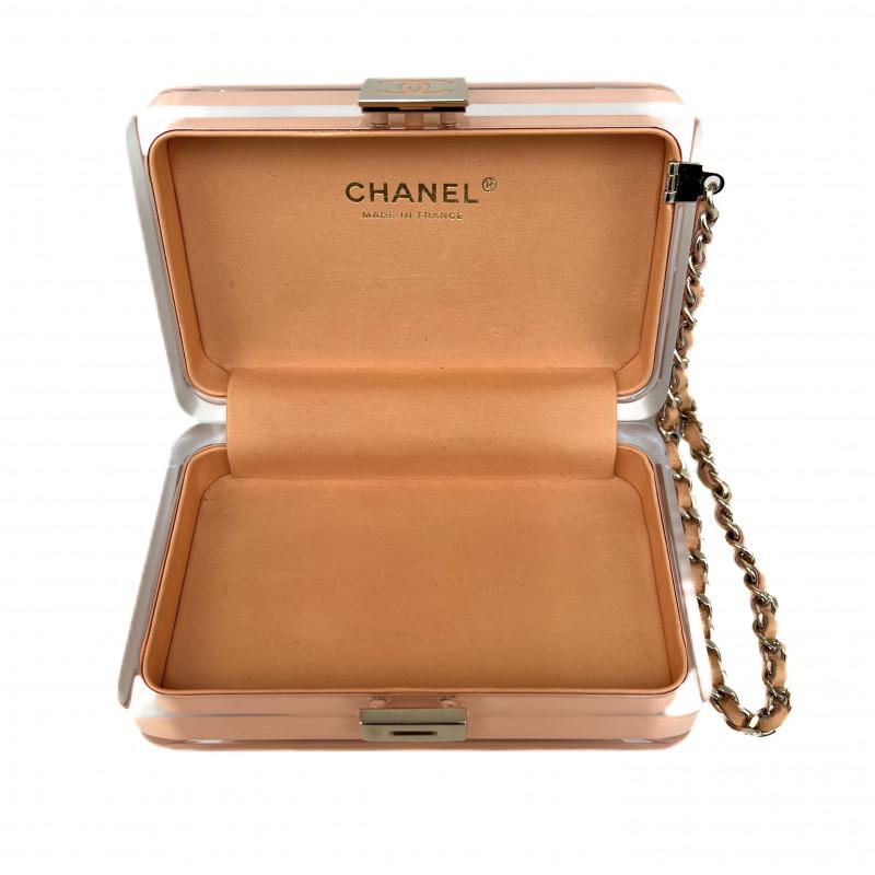 Women's or Men's Pink Chanel Minaudière For Sale