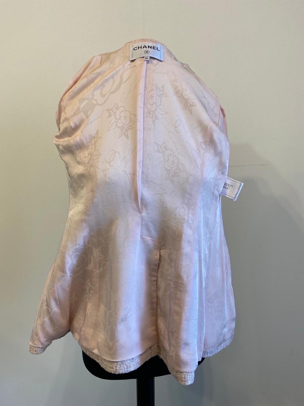 Women's or Men's Pink Chanel tweed jacket, 2016.