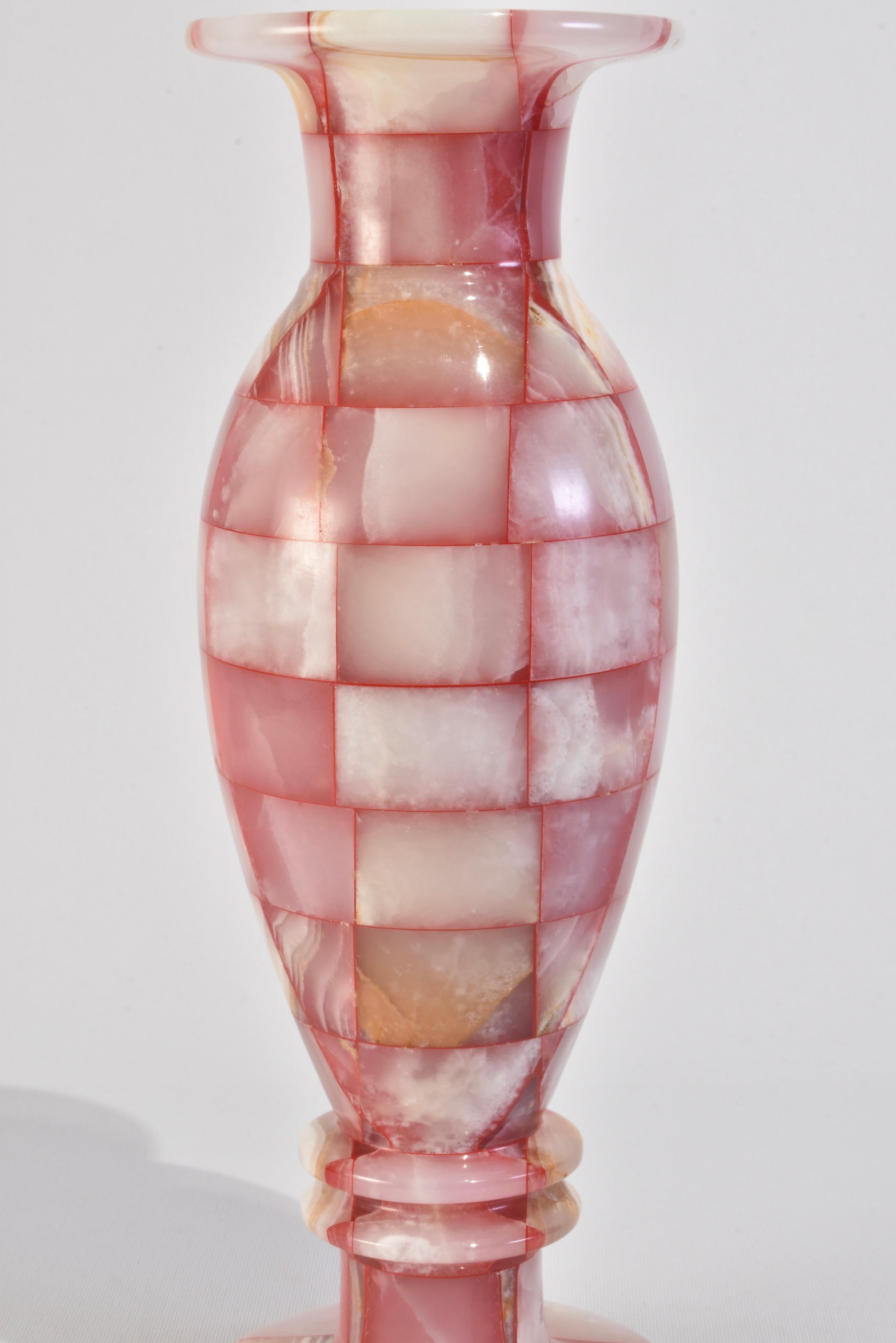 chequered vase