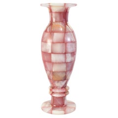 Pink Checkered Onyx Vase