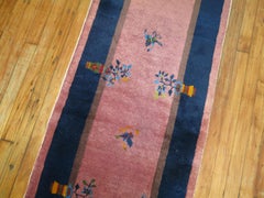 Pink Chinese Art Deco Runner