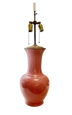 Pink Chinese Hollywood Regency Lamp
