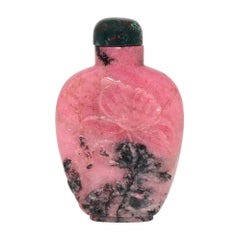 Vintage Pink Chinese Rhodonite Snuff Bottle