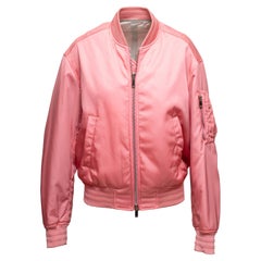Giacca bomber in raso rosa Christian Dior taglia FR 46