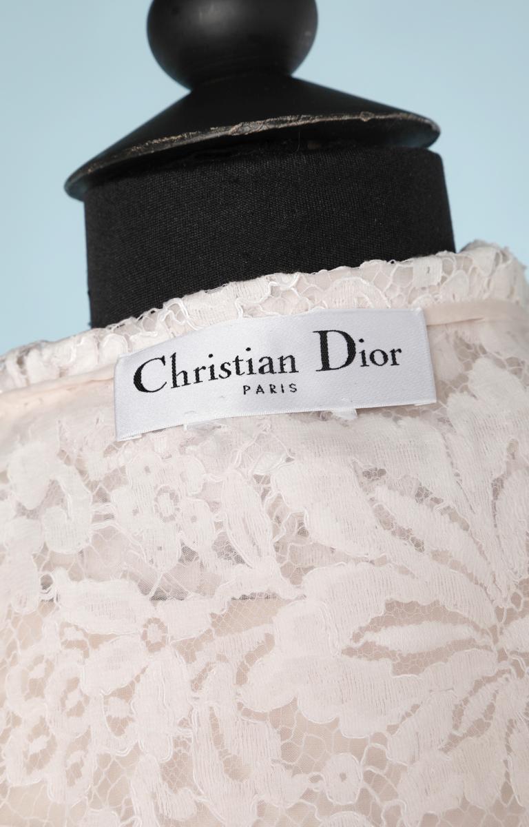 Beige Pink Christian Dior vintage dress and coat suit