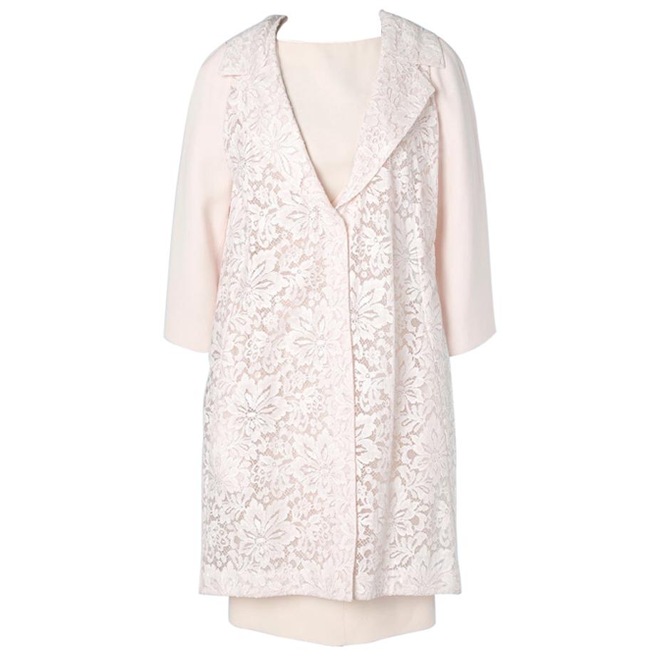 Pink Christian Dior vintage dress and coat suit