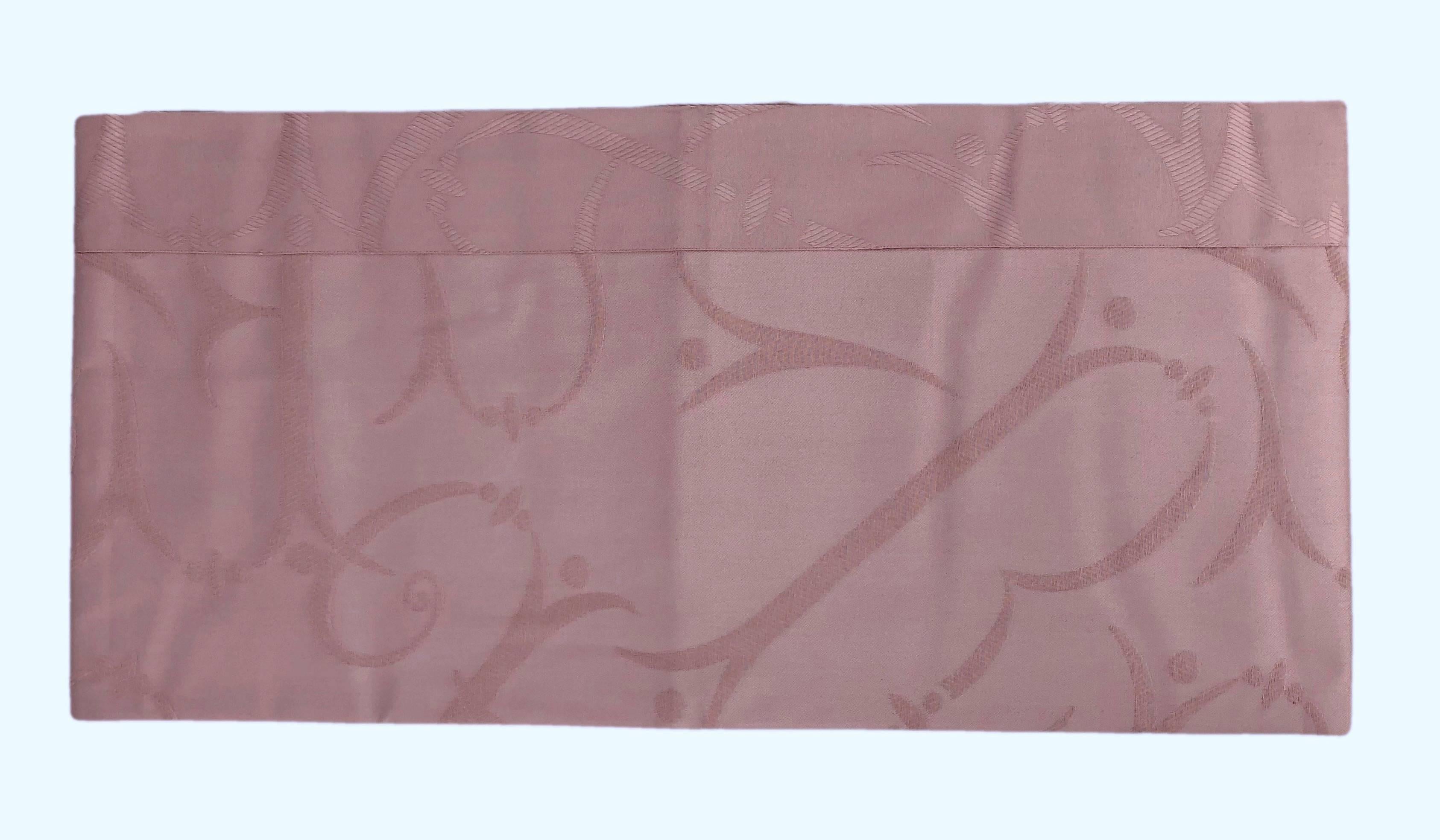 This is a gorgeous pink Christofle, 100% cotton, table cloth in the model 