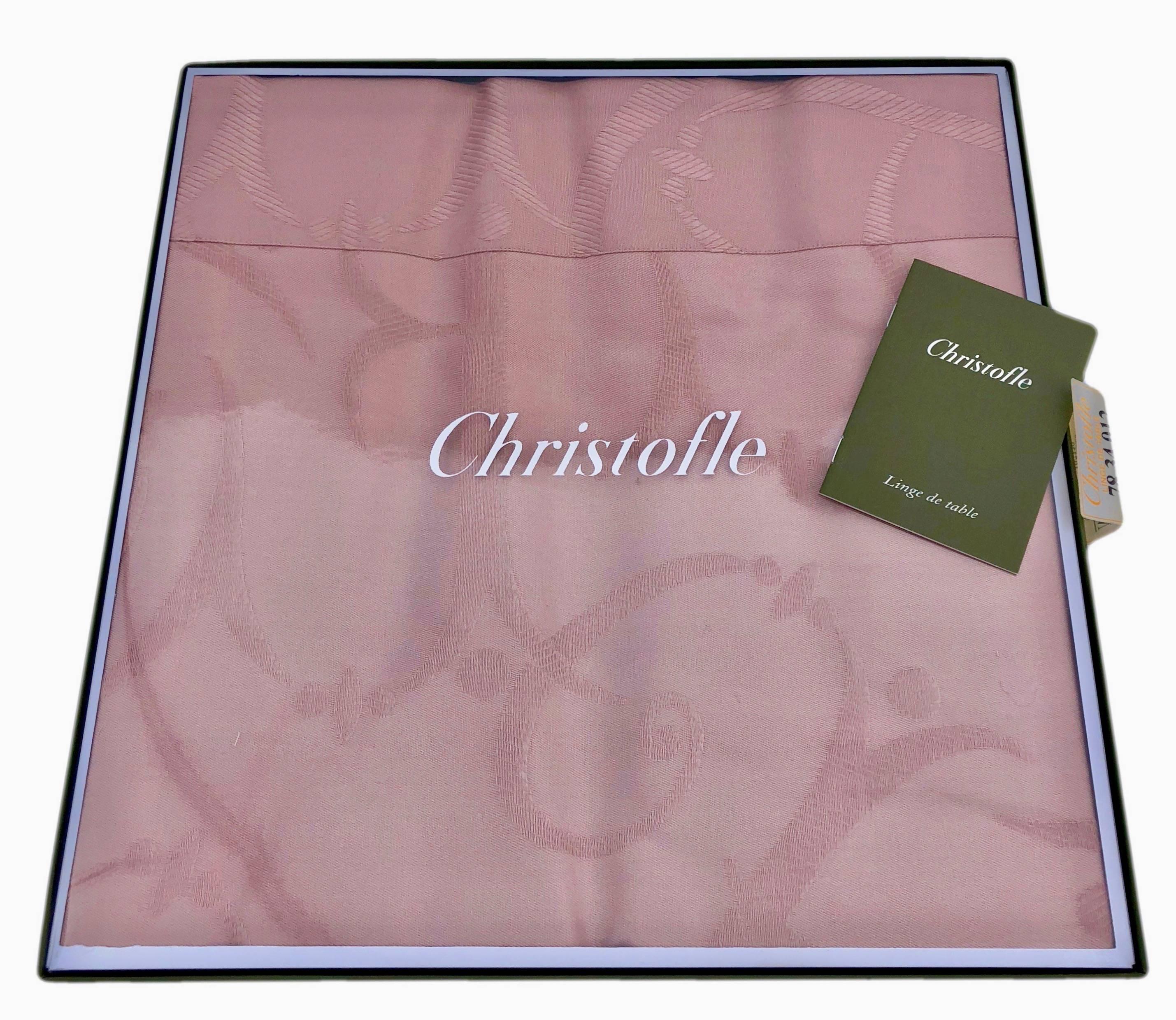 Pink Christofle Cotton Table Cloth Model 