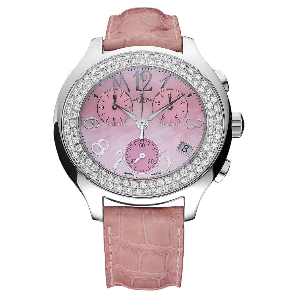 Pink Chronograph Watch For Sale