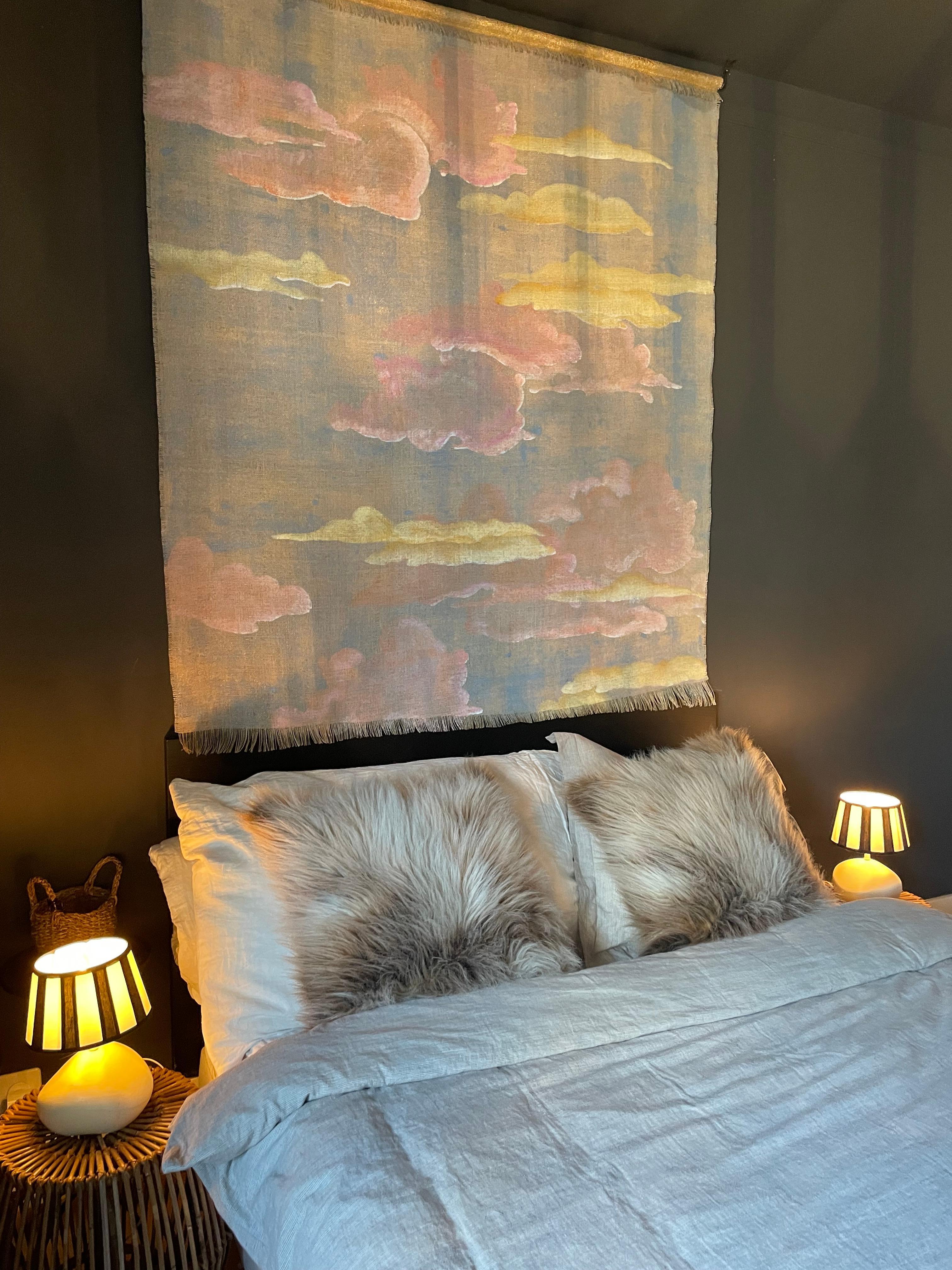 Rosa Wolke (Jute) im Angebot